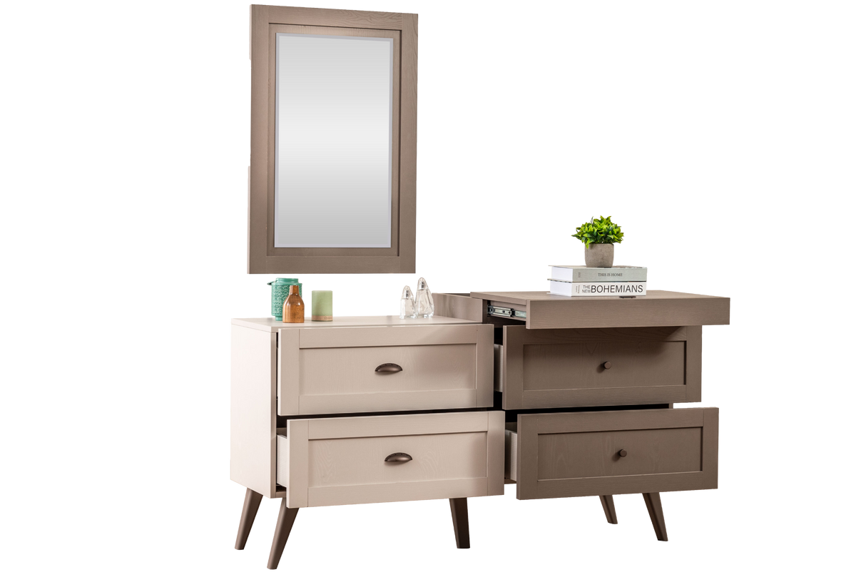 غرفة نوم موس باللون البيج