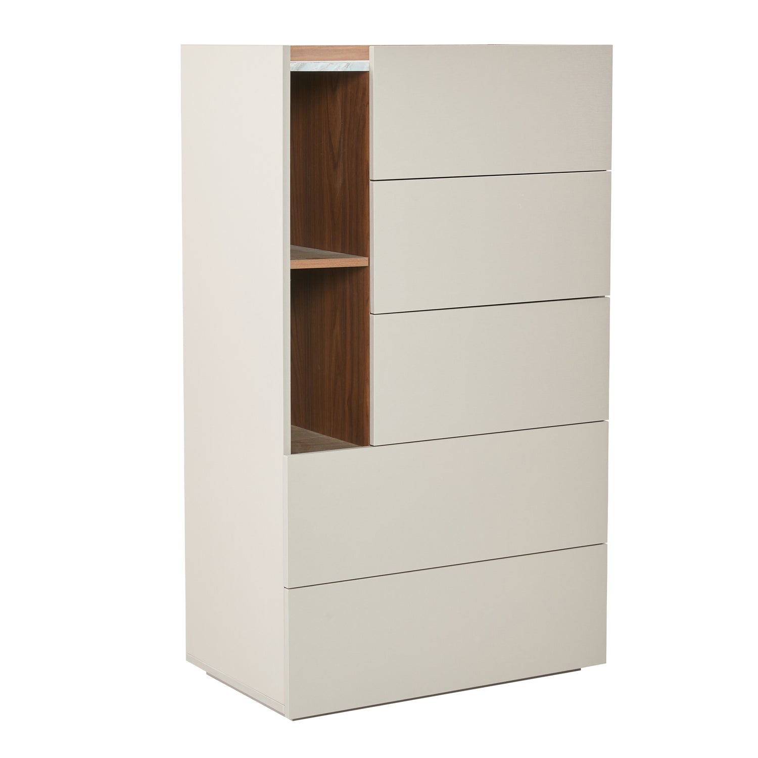 وحدة أدراج سافينا باللون الأبيض