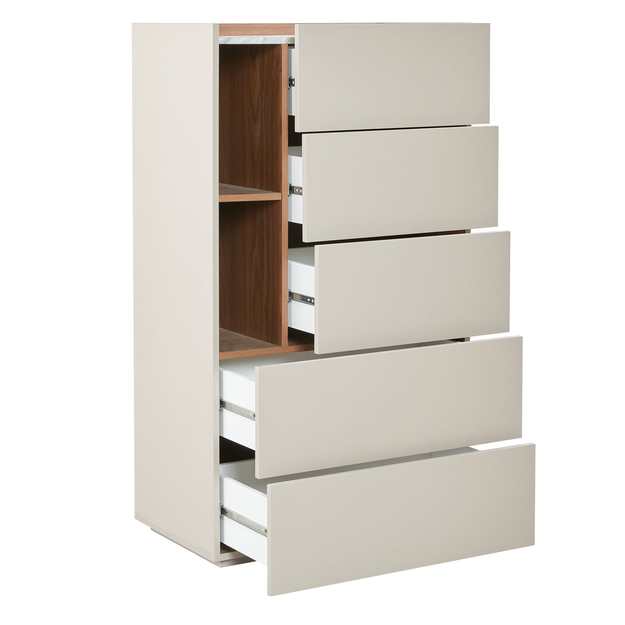 وحدة أدراج سافينا باللون الأبيض