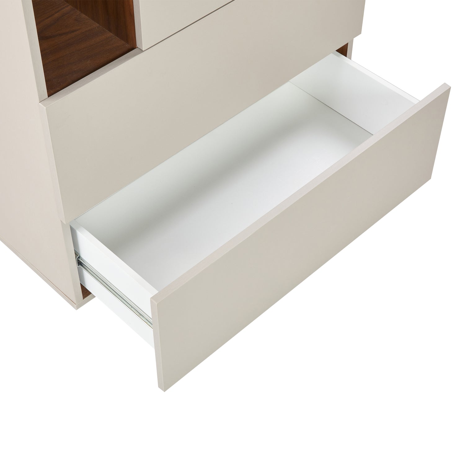 وحدة أدراج سافينا باللون الأبيض