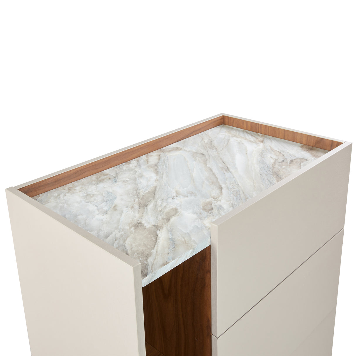 وحدة أدراج سافينا باللون الأبيض