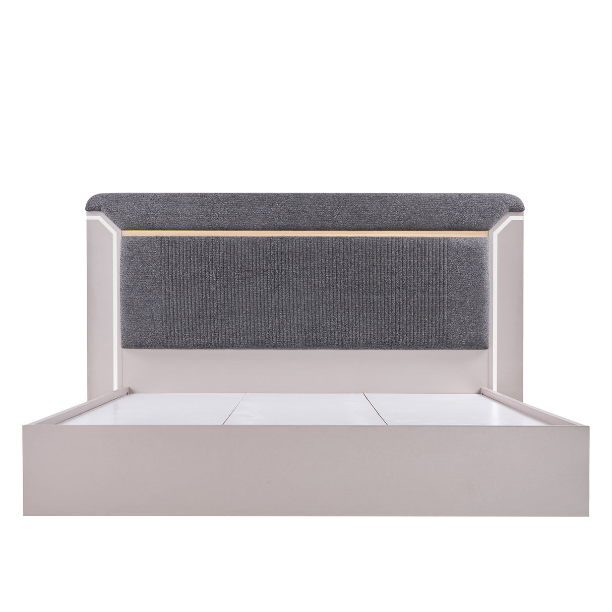 سرير أمارا باللون الرمادي الفاتح