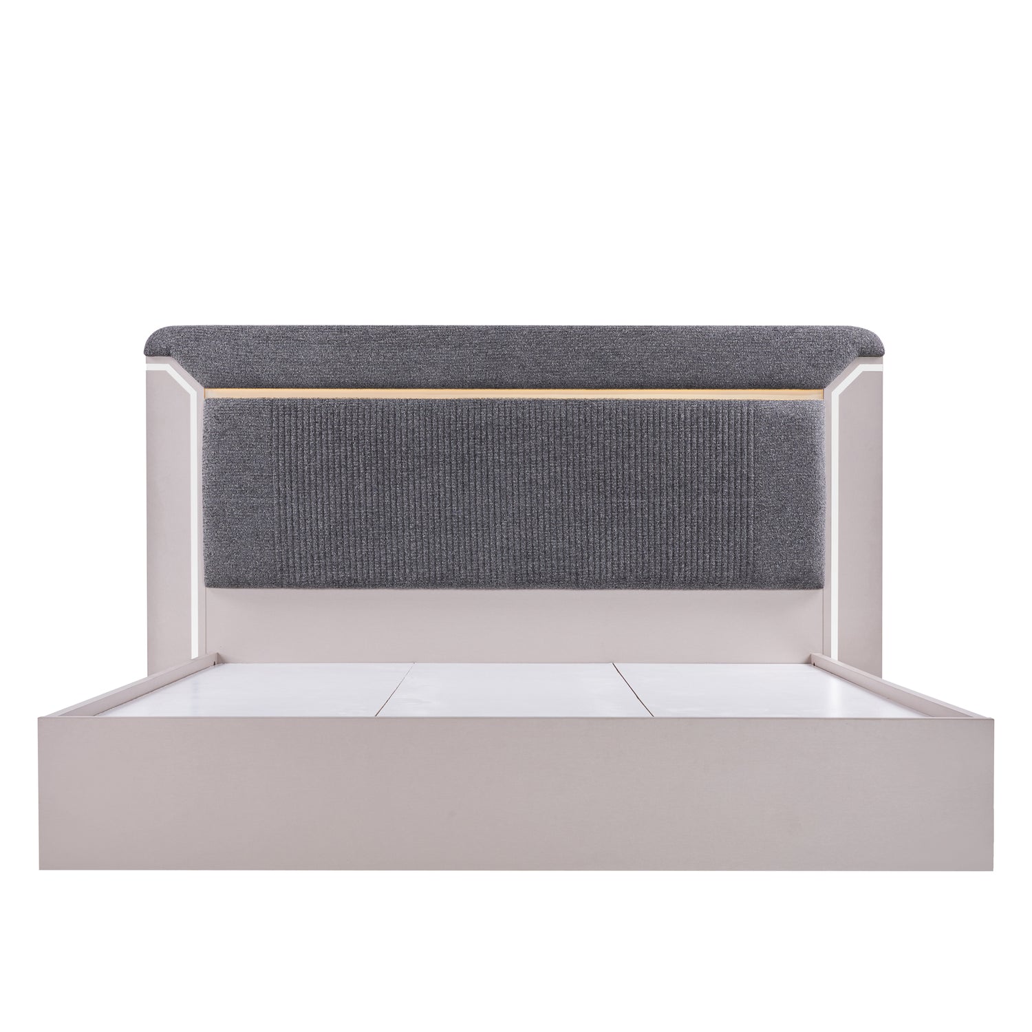 سرير أمارا باللون الرمادي الفاتح