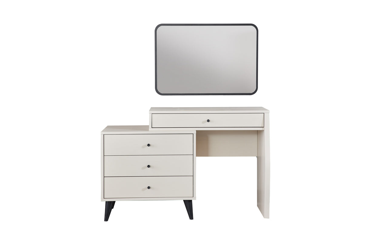 تسريحة لوتس مع مراية باللون الكريمي - High Point