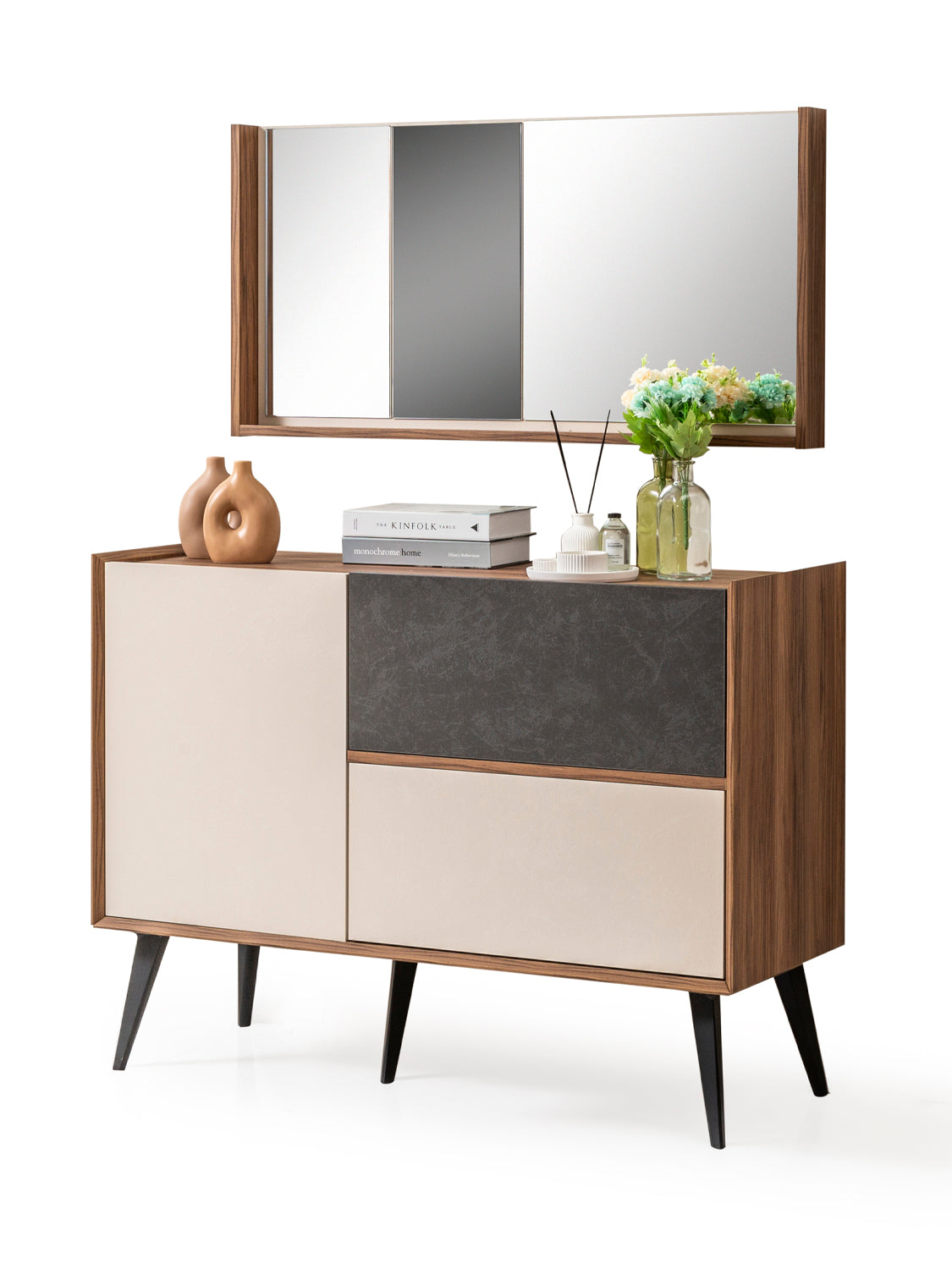 تسريحة أدين مع مراية باللون الكريمي - High Point