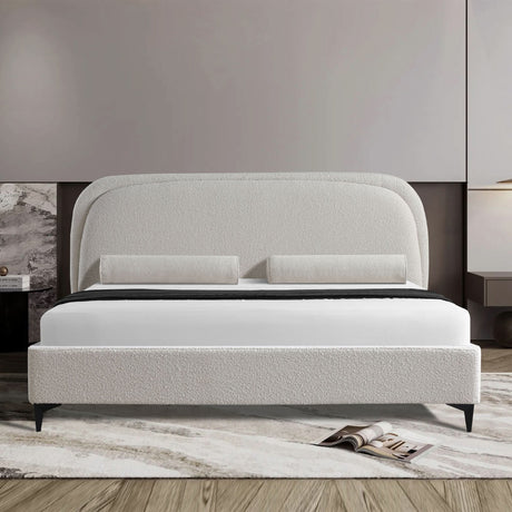 سرير دالورا باللون البيج الفاتح - High Point