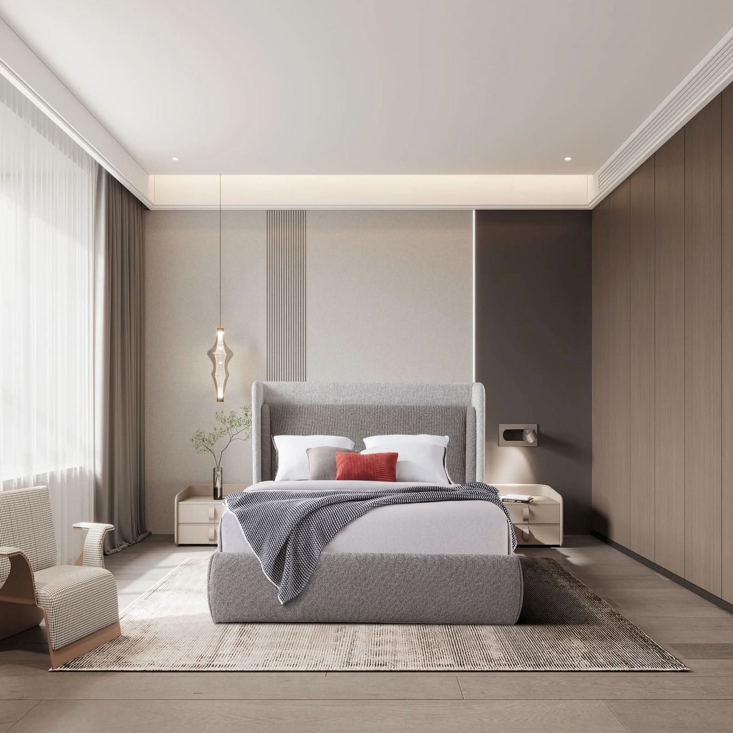 سرير كارلين باللون البيج | من هاي بوينت