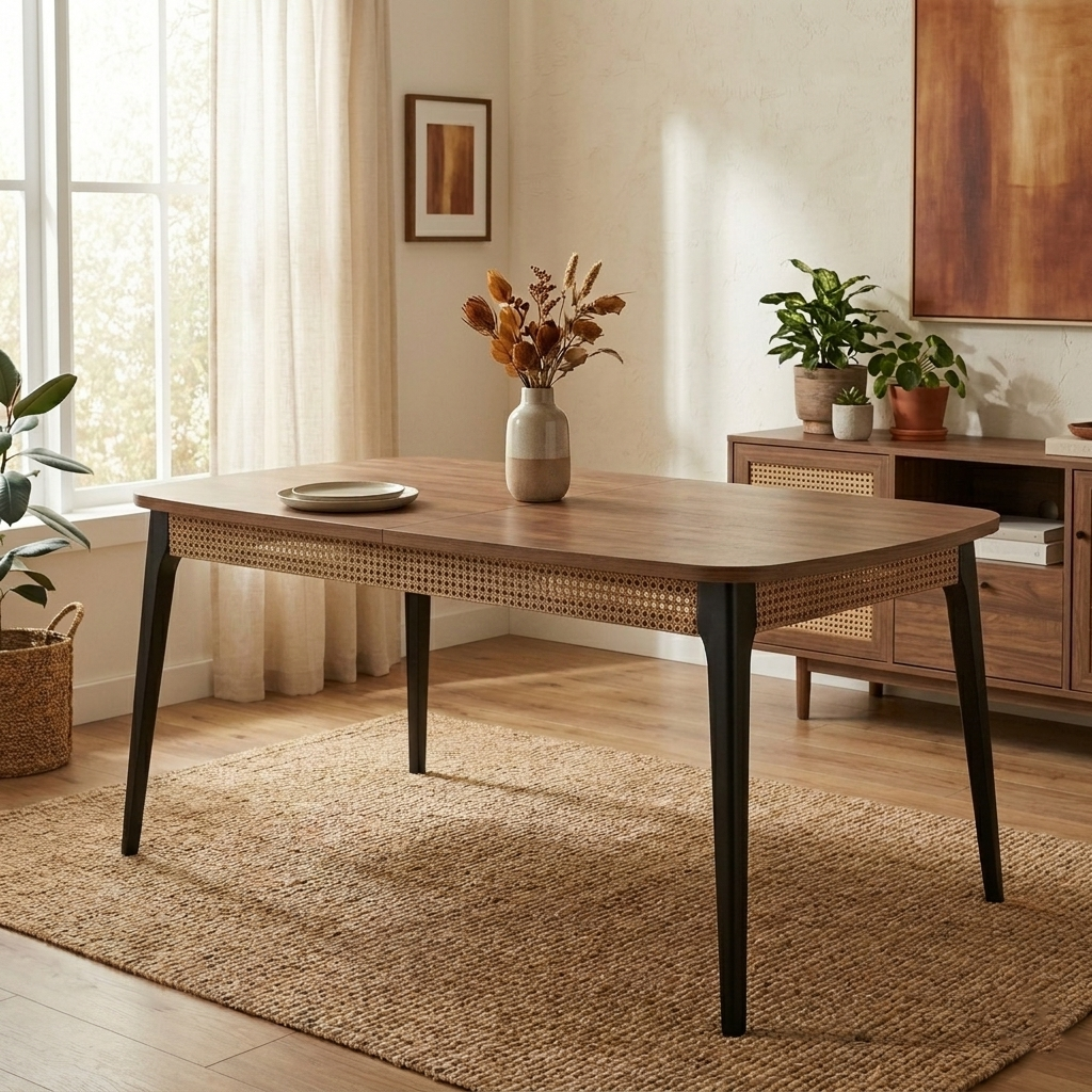 طاولة طعام إيليك باللون البيج