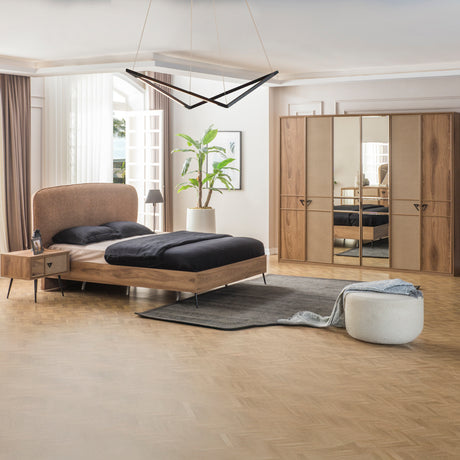 غرفة نوم إيليك باللون البيج - High Point