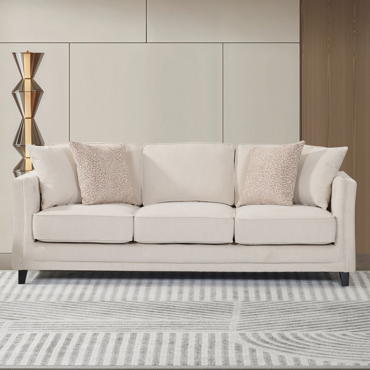 كنب ثلاثي أورفيلدا باللون البيج الفاتح