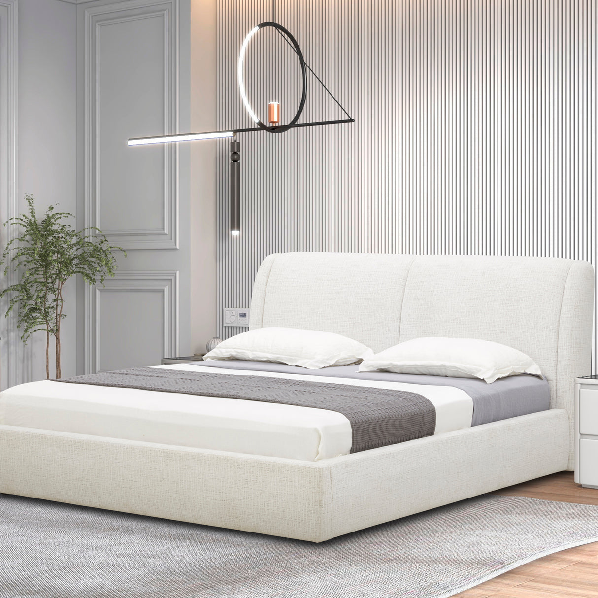 سرير كونا باللون الأبيض