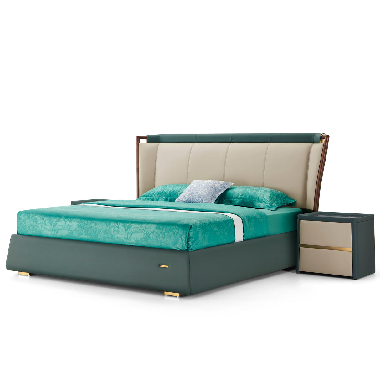 سرير كارينا باللون الأخضر