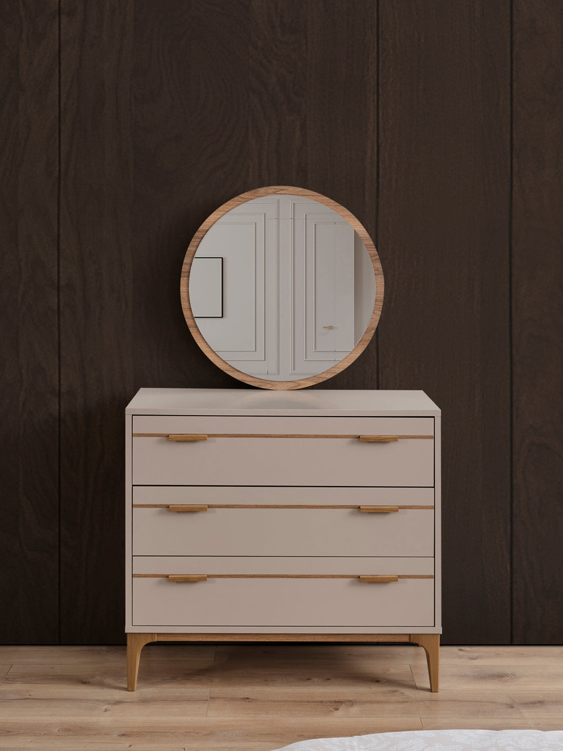 تسريحة نوفا مع مراية باللون البيج - High Point