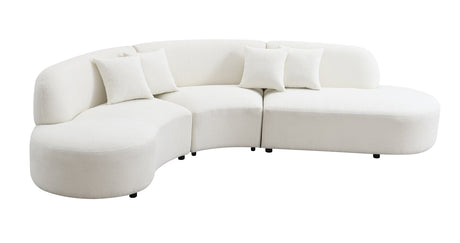 كنب مارسيلا زاوية باللون الأبيض | من هاي بوينت