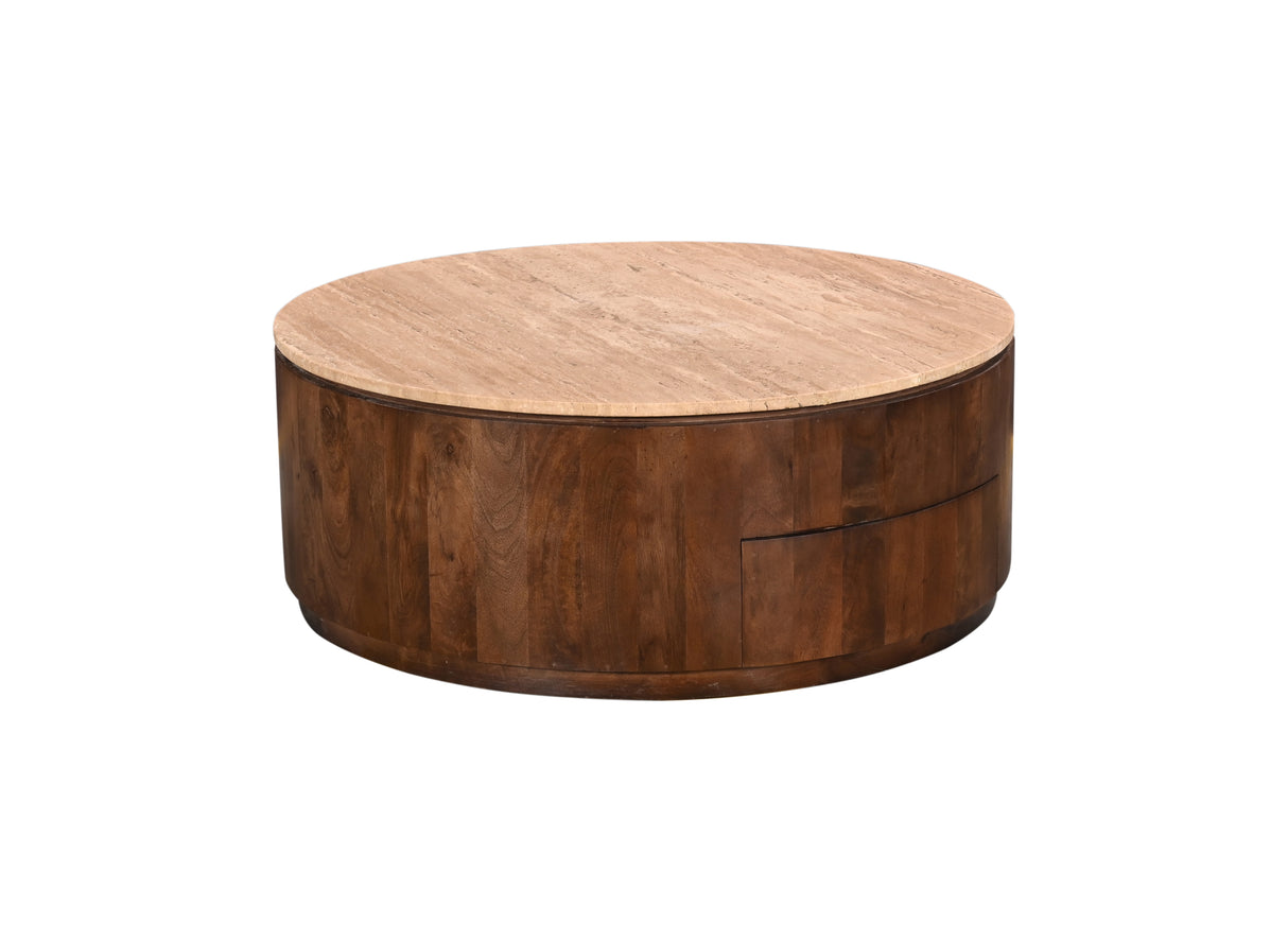 طاولة وسطية ريفيا باللون الخشبي