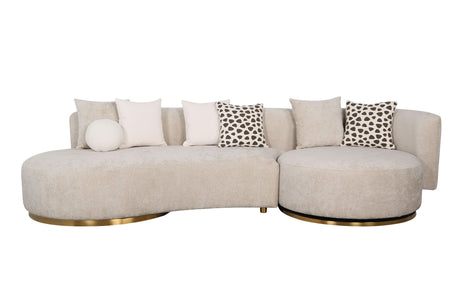 كنب لوديان زاوية باللون البيج | من هاي بوينت