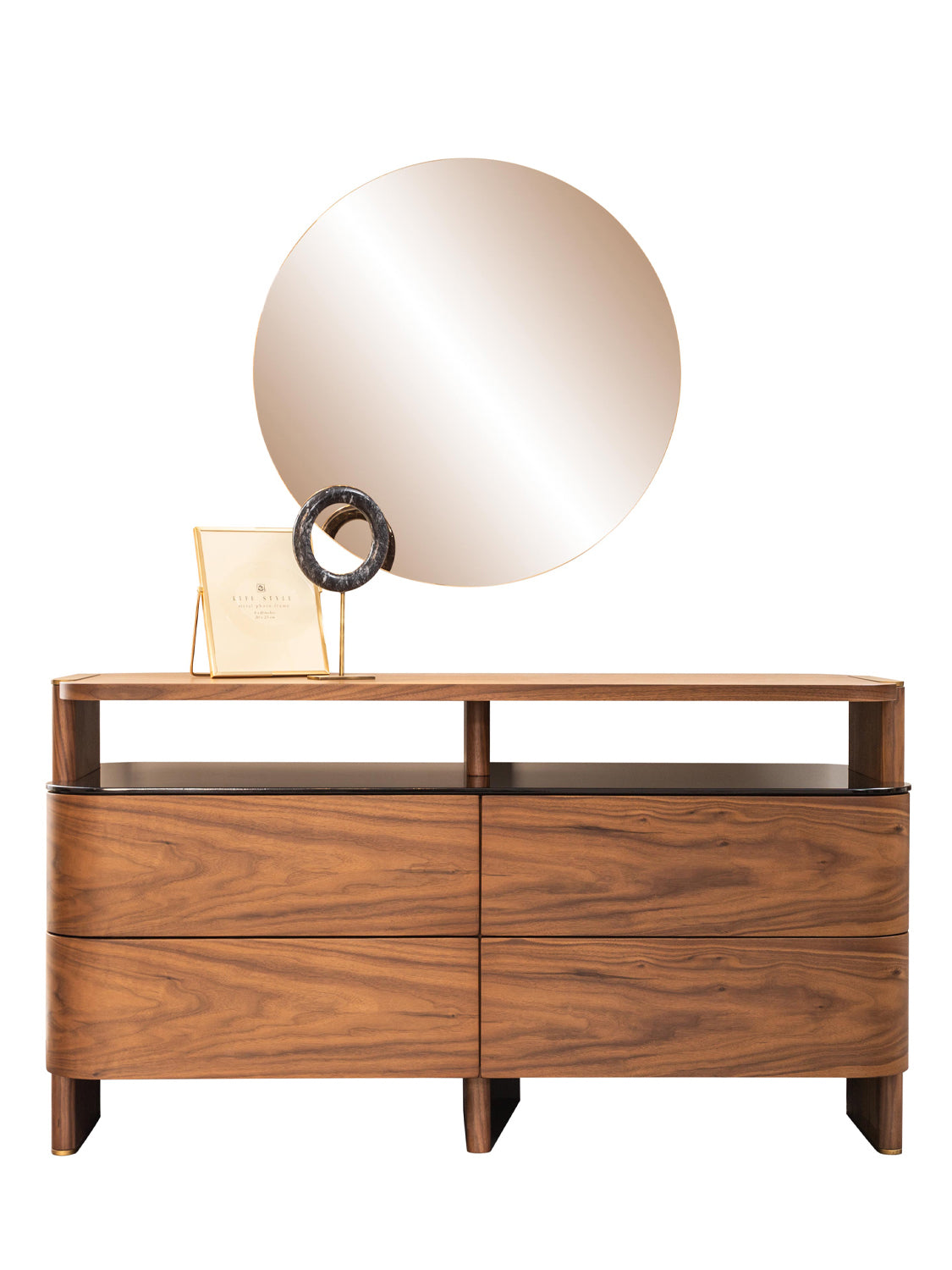 تسريحة جيلان مع مراية باللون البني الجوزي - High Point