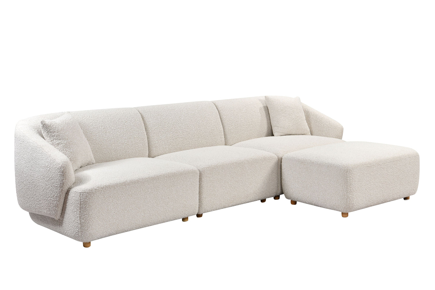 كنب ليني زاوية باللون الأبيض | من هاي بوينت