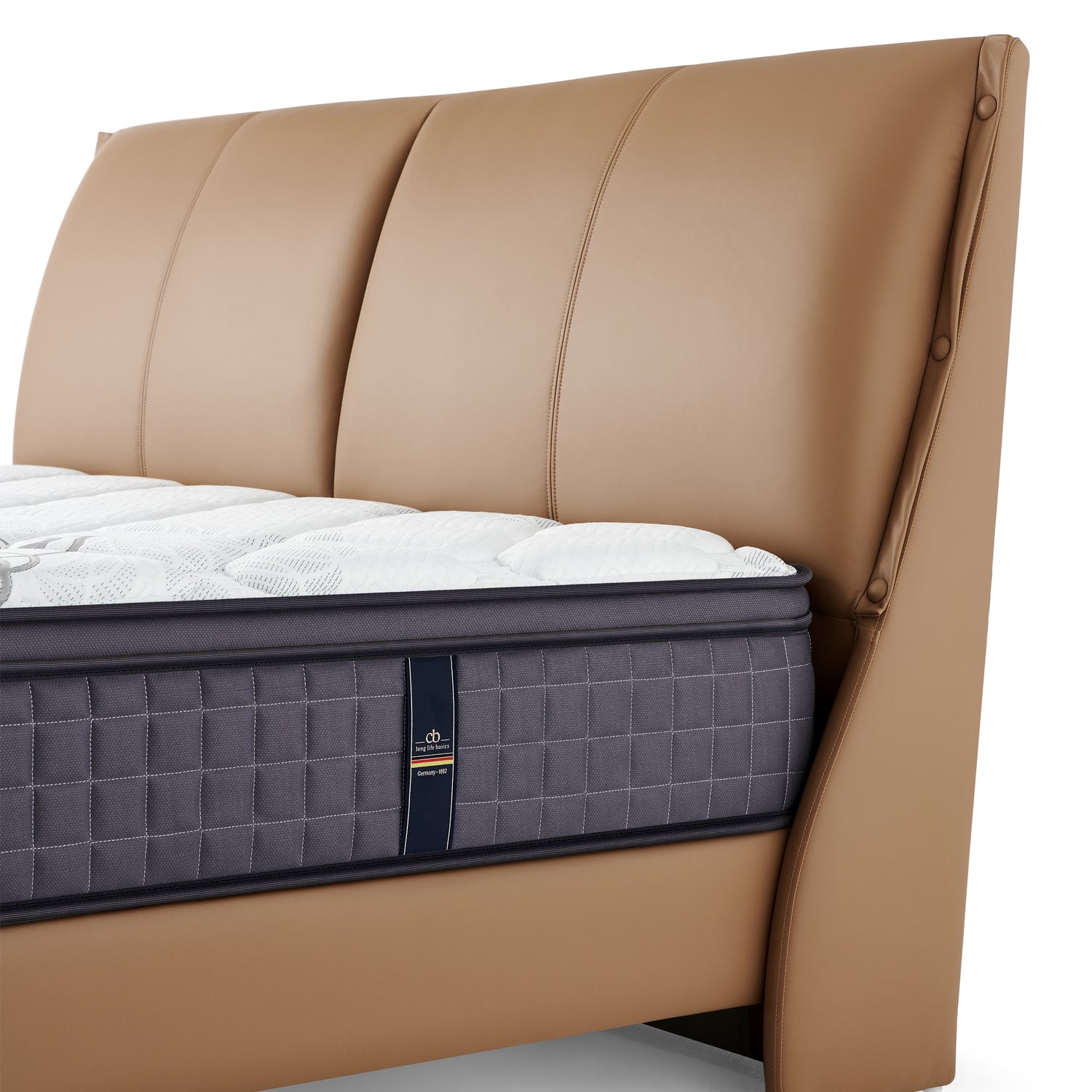 سرير ليانا باللون البني غامق