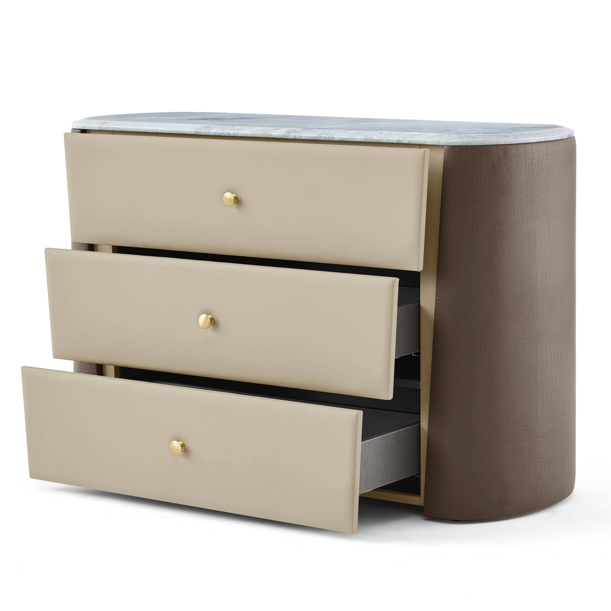 وحدة أدراج نولا باللون البني