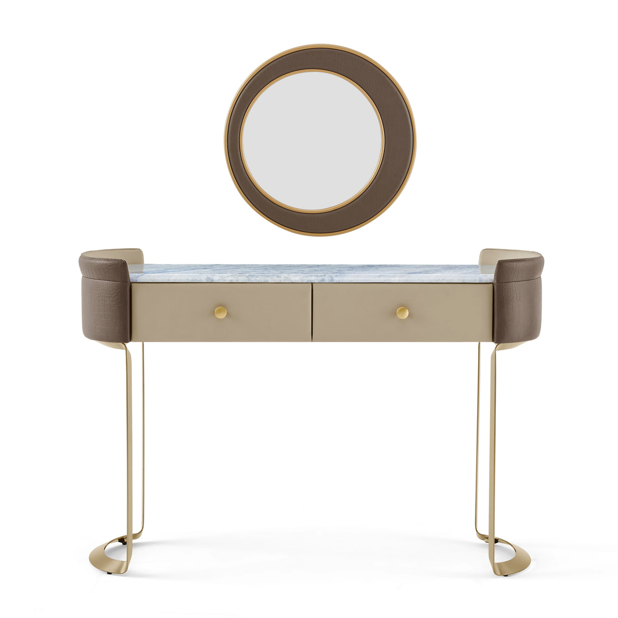 تسريحة مع مرآة نولا باللون البني