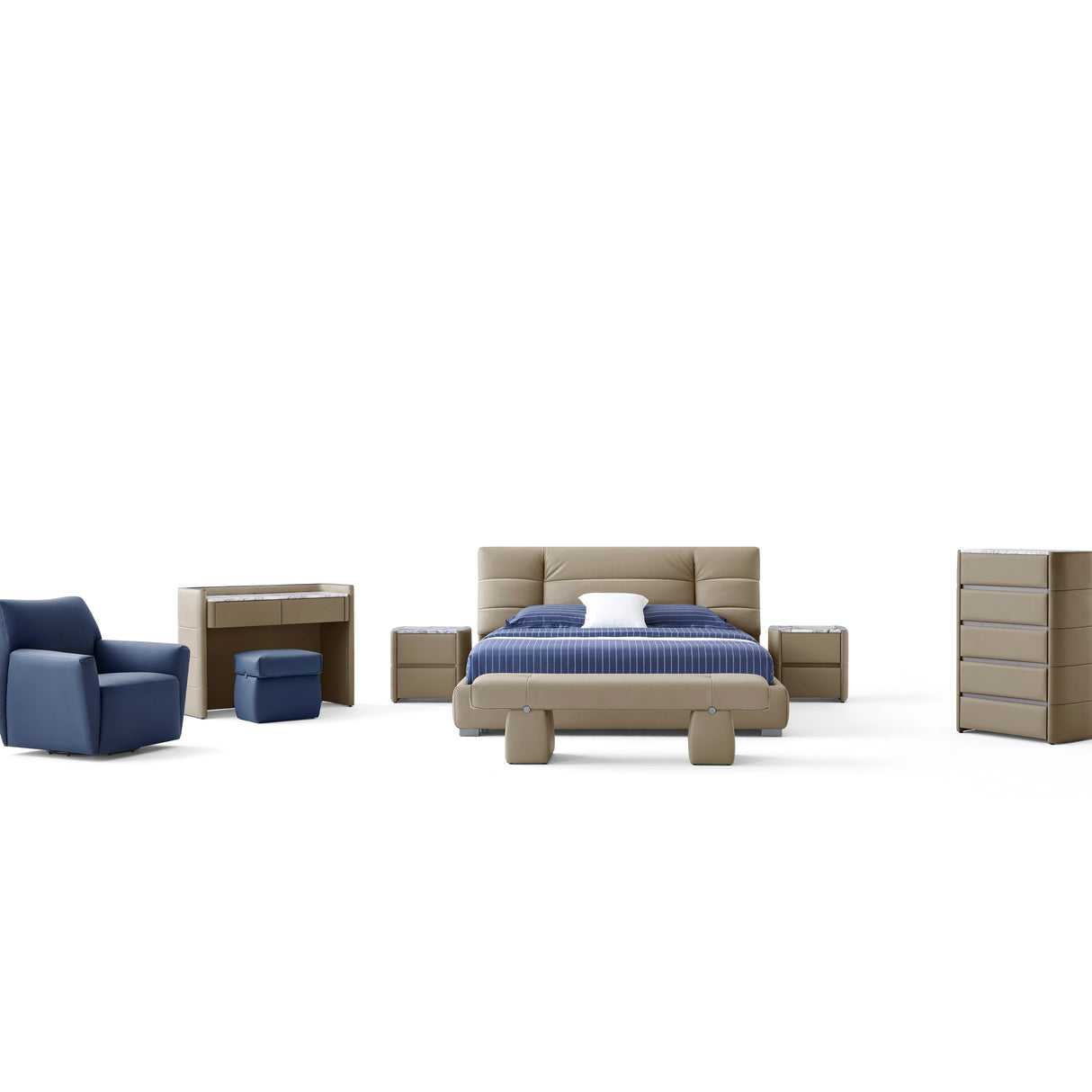 غرفة نوم نايلا باللون البني