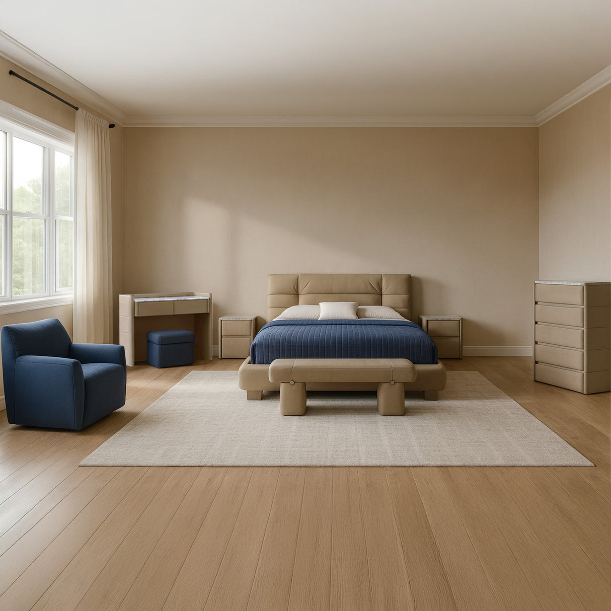 غرفة نوم نايلا باللون البني