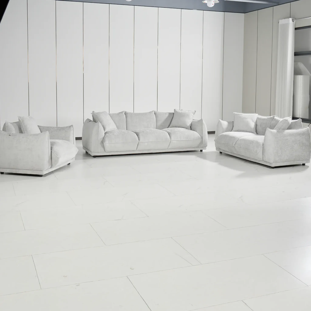 كنب كاستا ثنائي باللون الرمادي