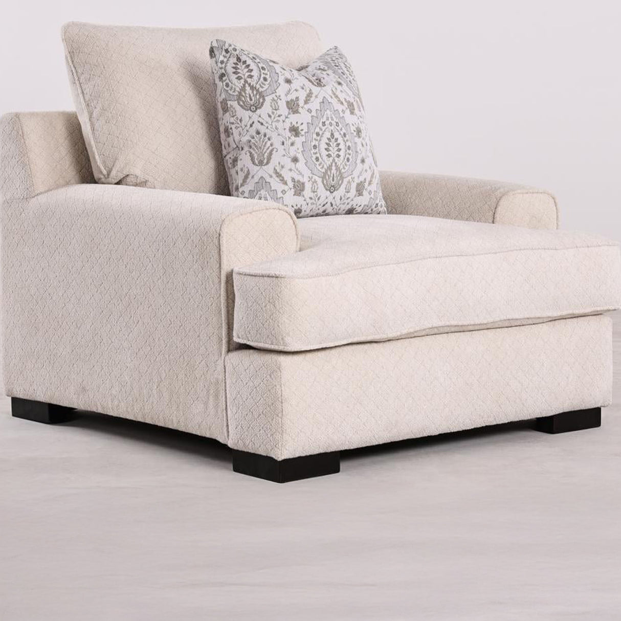 Hilary single sofa in creamy beige