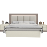 سرير كارمن باللون الكريمي