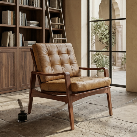 كرسي تيفارا باللون البني