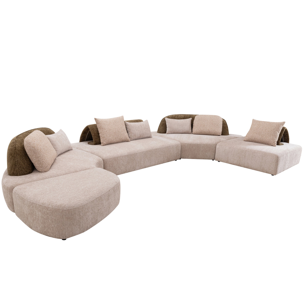 كنب زاوية أوڤارو متعدد الألوان