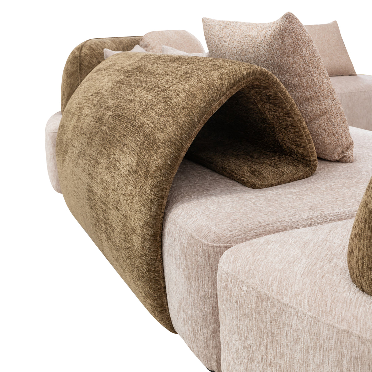 كنب زاوية أوڤارو متعدد الألوان