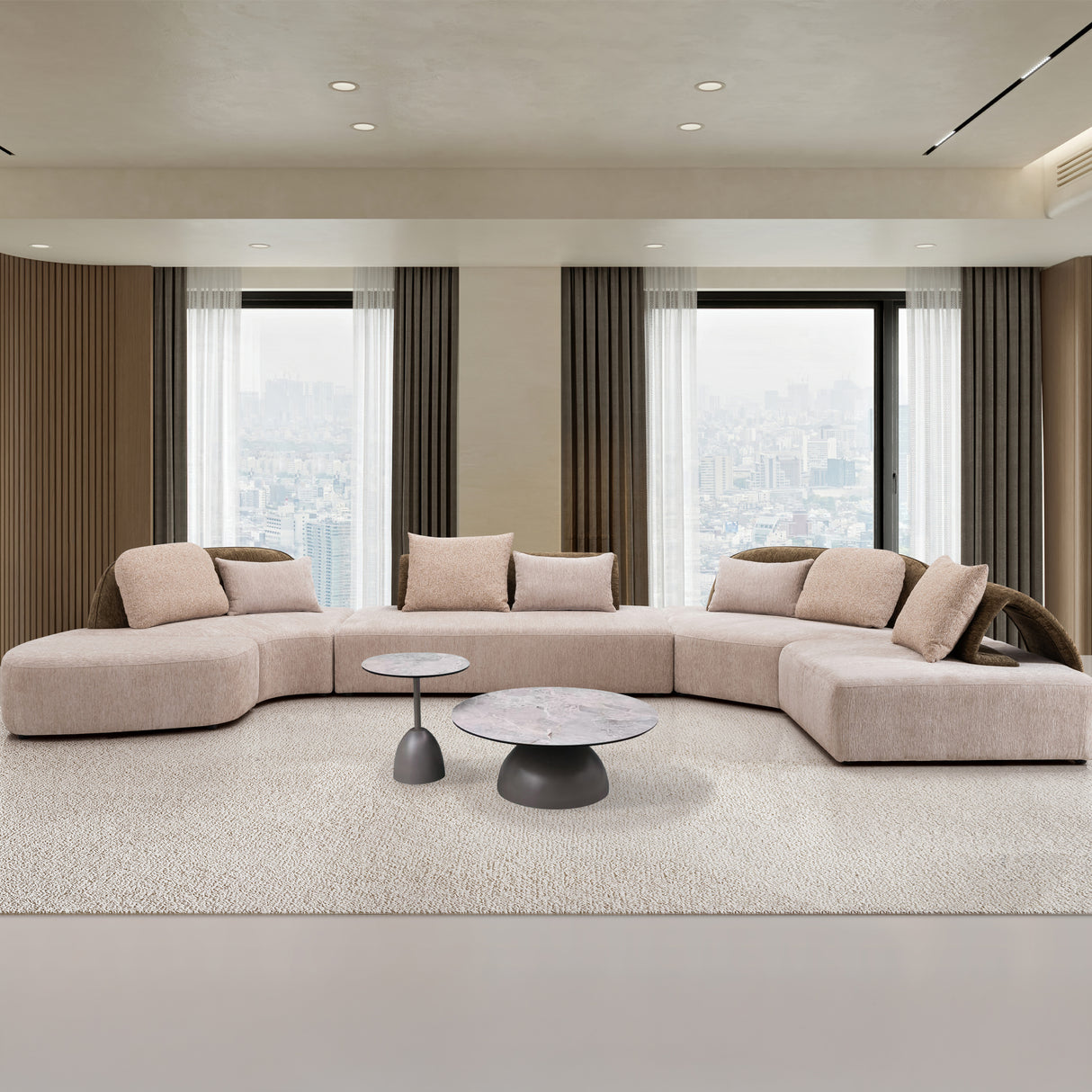 كنب زاوية أوڤارو متعدد الألوان