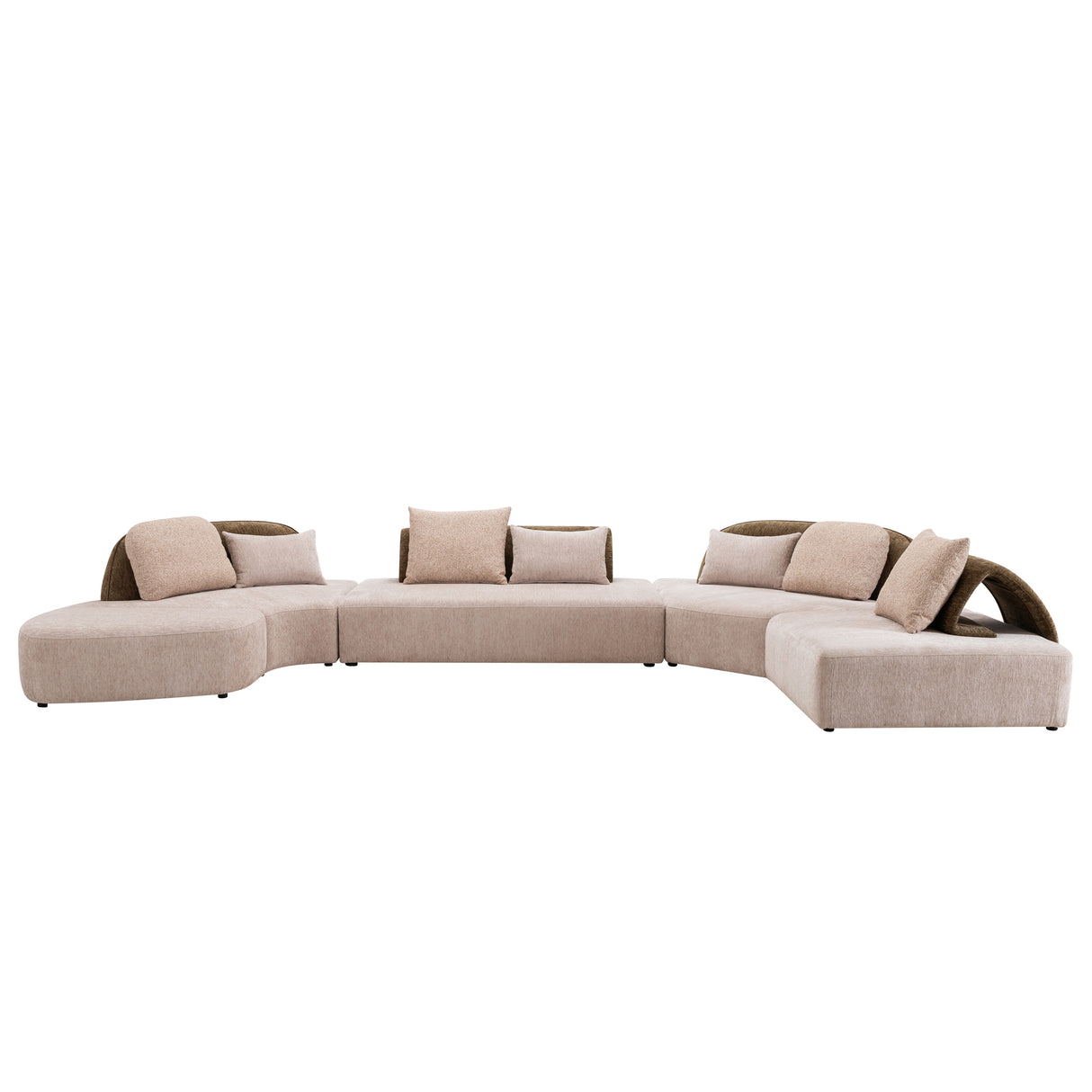 كنب زاوية أوڤارو متعدد الألوان