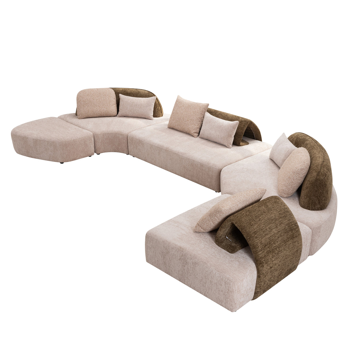 كنب زاوية أوڤارو متعدد الألوان