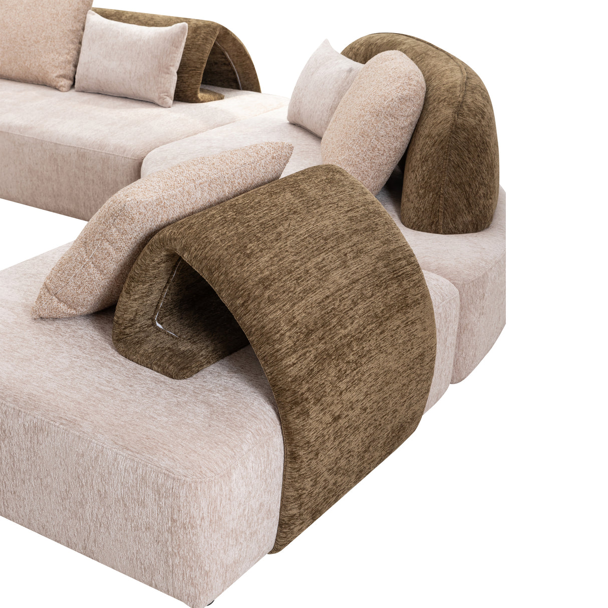 كنب زاوية أوڤارو متعدد الألوان