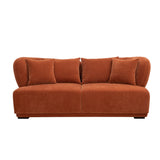 كنب ثلاثي فارّو باللون البرتقالي