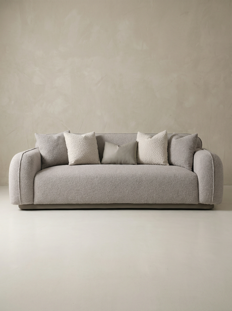 طقم كنب أوليف باللون الرمادي