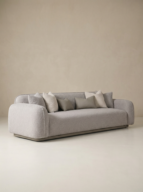 كنب رباعي أوليف باللون الرمادي