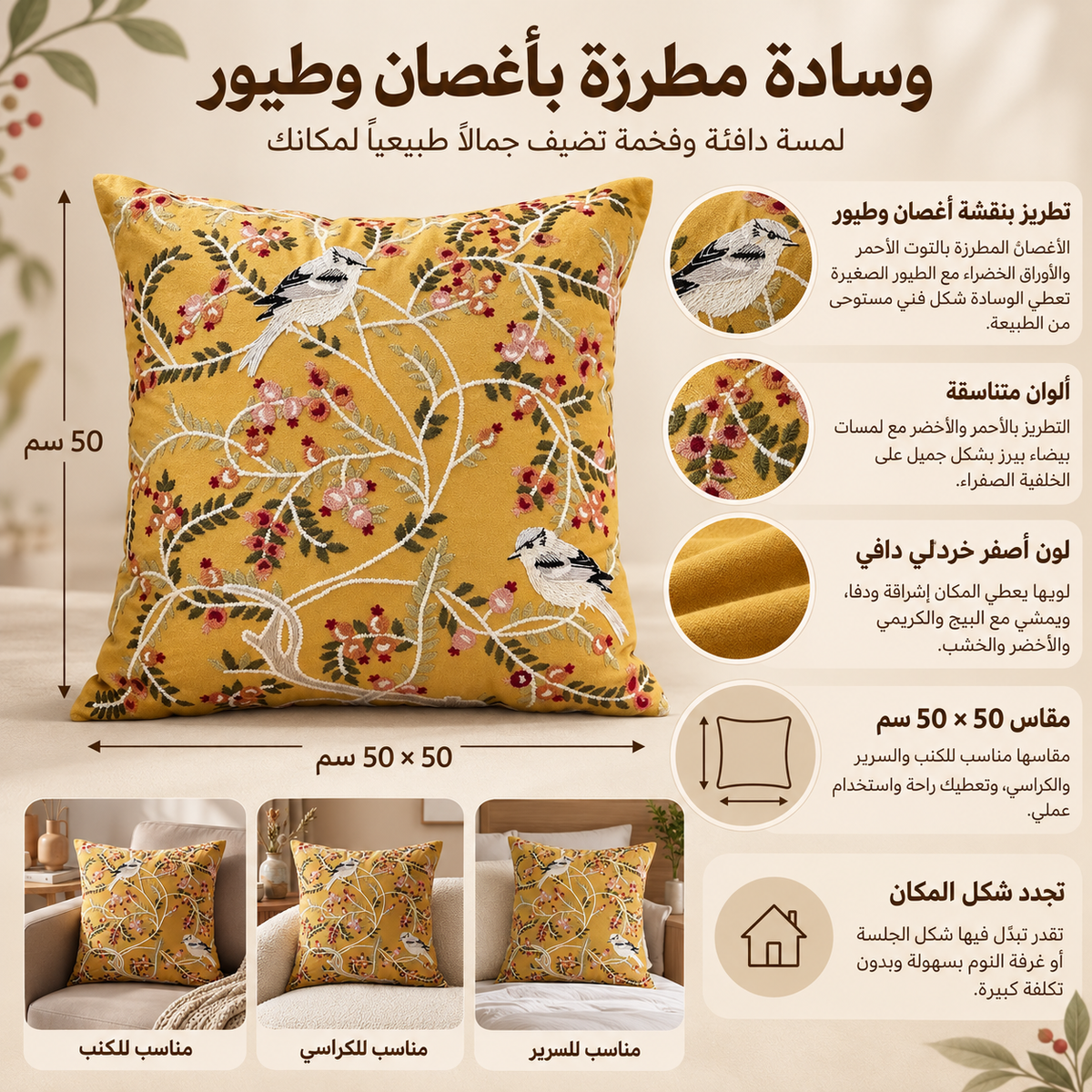 وسادة مزخرفة