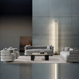 كنب فيلين ثنائي باللون الرمادي