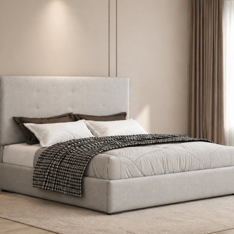 غرفة نوم جراون باللون الرمادي