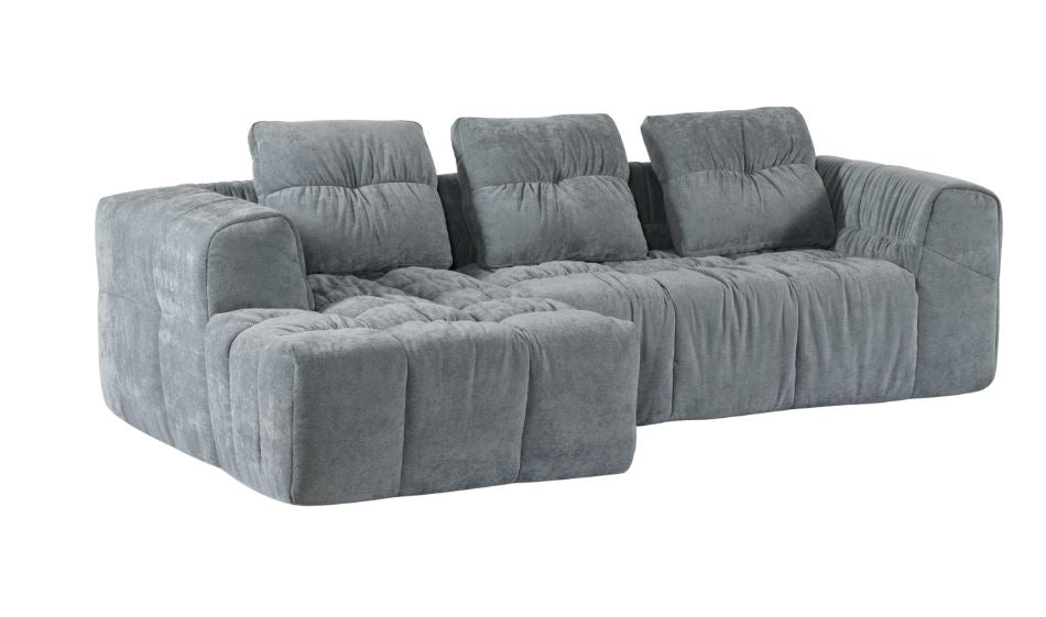 كنب زاوية أورسيلا مضغوط باللون الرمادي