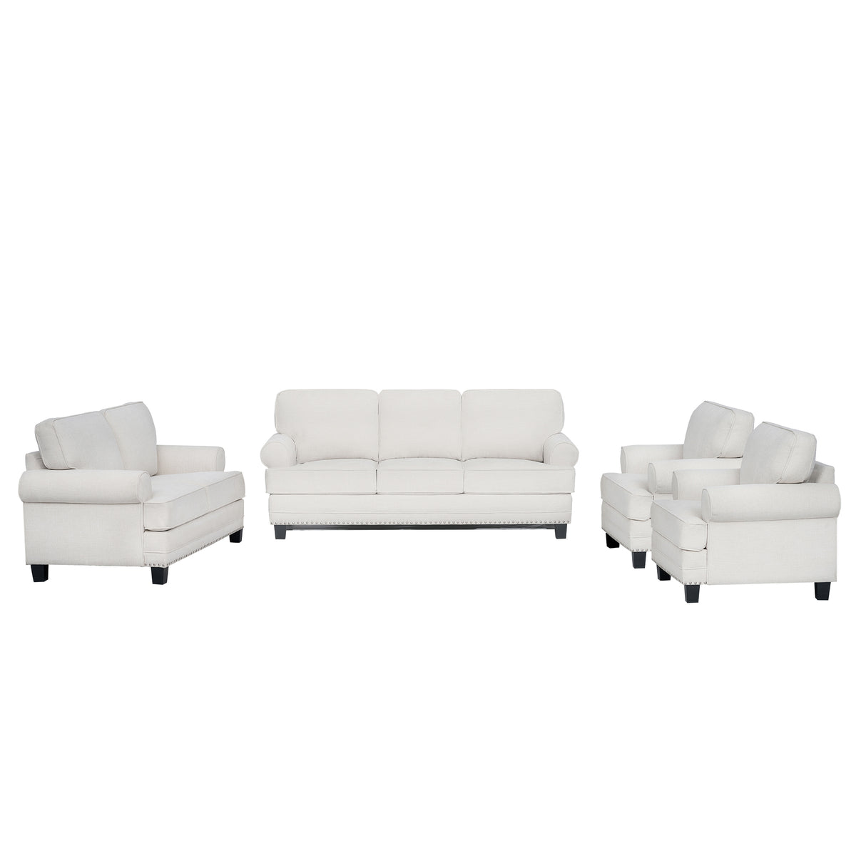 كنب لافينيا فردي باللون الكريمي