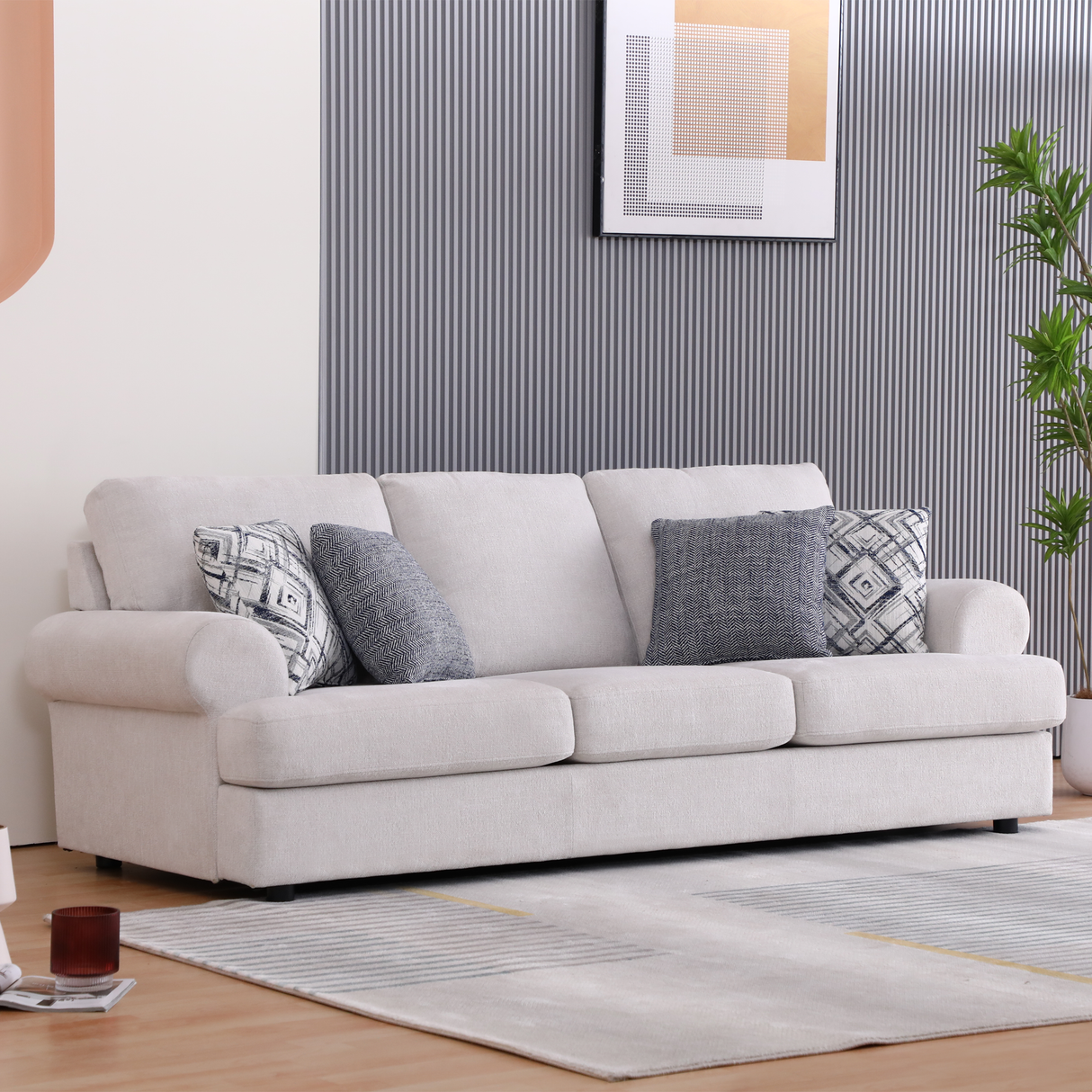 Tiana cream sofa set