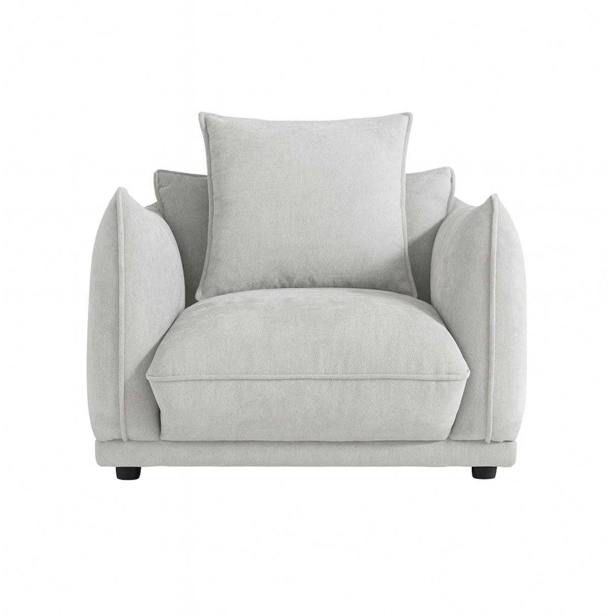 كنب كاستا فردي باللون الرمادي