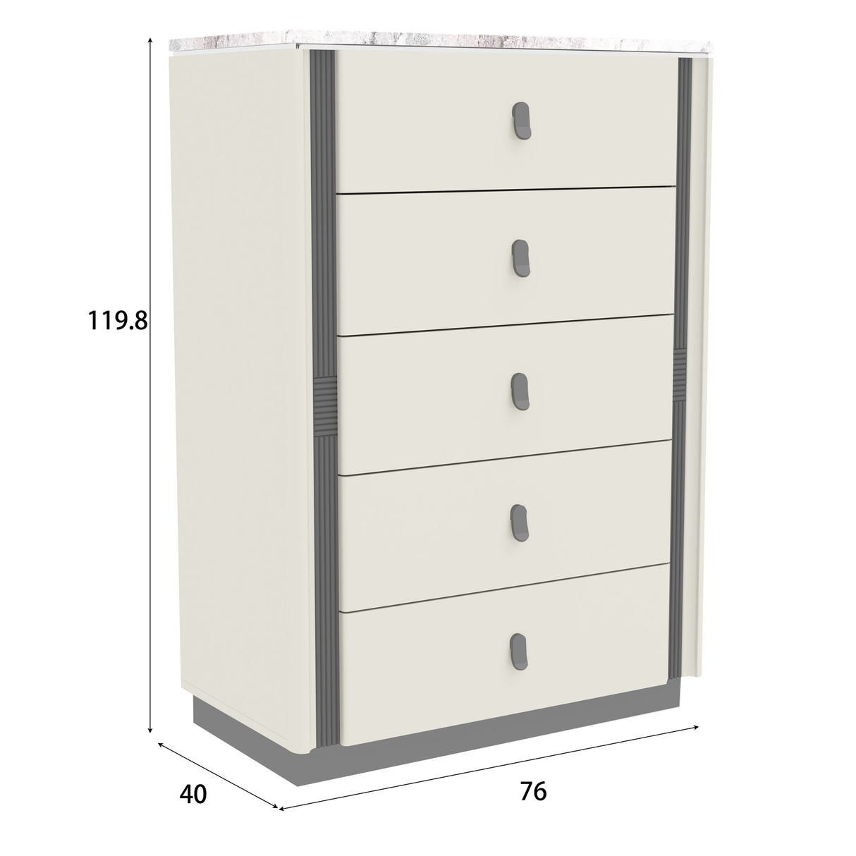 شوفنيرة إيفوريا باللون الرمادي