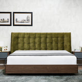 سرير لافين باللون البني والرمادي