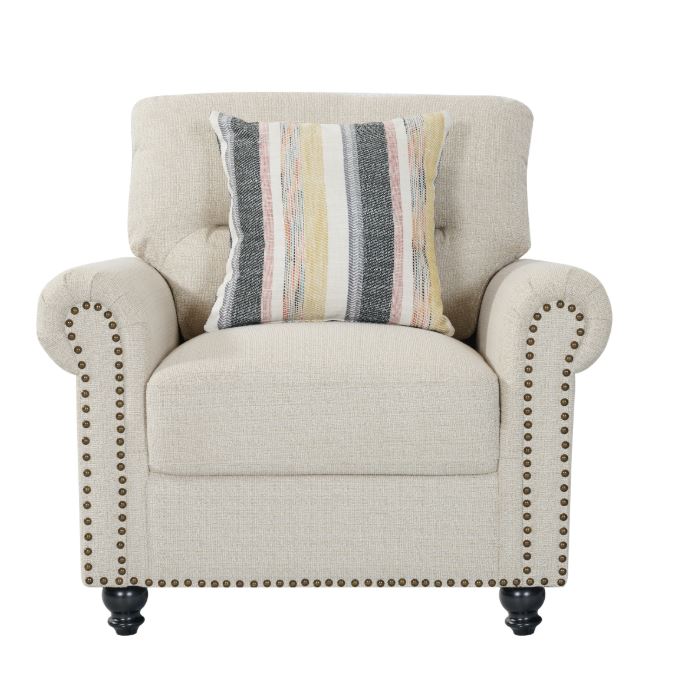 كنب فردي مالفيرا باللون الأبيض